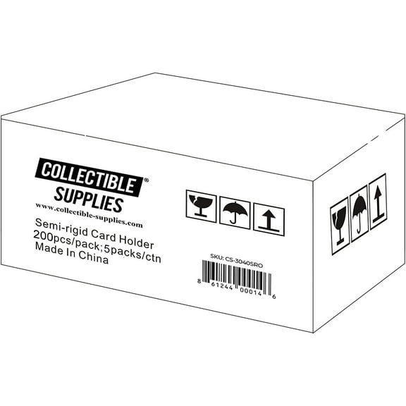 1000 Tall Semi-Rigid Card Holders (Oversize for Graded Cards) with 1/2" Lip (1 case) Collectible Supplies