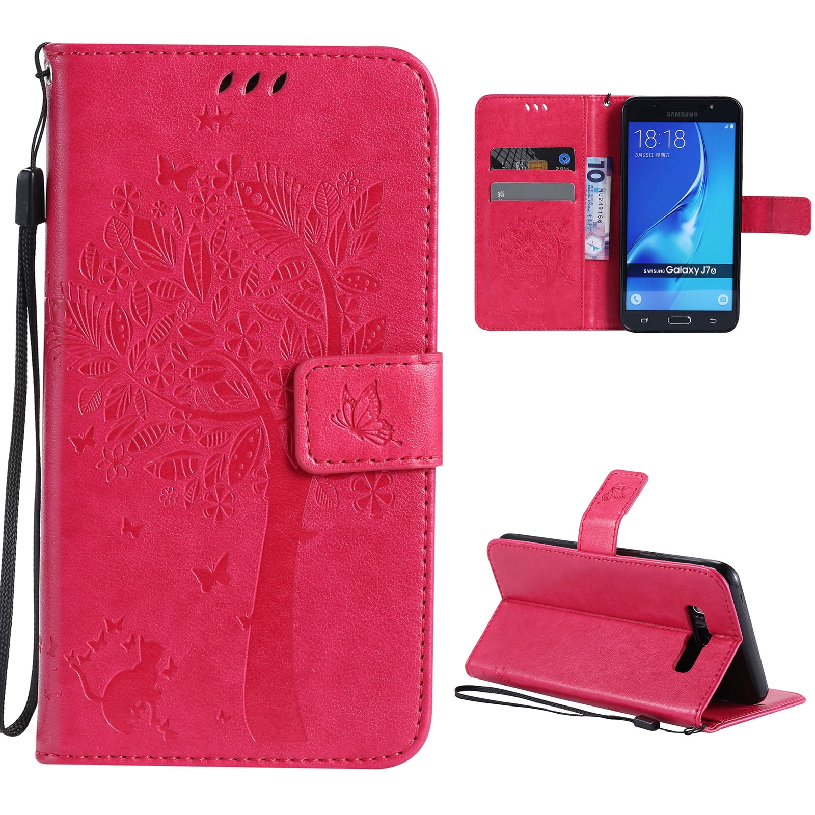 Galaxy J7 Case, Samsung Galaxy J7 Phone Cases, Allytech [Embossed Cat