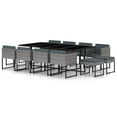thumbnail image 3 of vidaXL Patio Dining Set Outdoor Table and Chairs Furniture Set Poly Rattan, 3 of 6