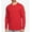Mahogany, variant on Men's Tommy Hilfiger 09T3118 Long Sleeve Flag Crew Neck T-Shirt (Grey Heather L)