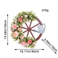thumbnail image 3 of TIMIFIS Produits Décoratifs Couronne de Roue Arroseur Couronne de Simulation de Printemps Arrangement de Scène Rustique Extérieur Couronnes pour Porte d'Entrée, 3 of 4