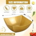 thumbnail image 3 of 50 Pcs Square Plastic Serving Bowls Disposable Snack Salad Bowl Small Party Candy Bar Containers Taco Bar Serving Dishes for Buffet Chips Fruit(4 oz,Gold), 3 of 6