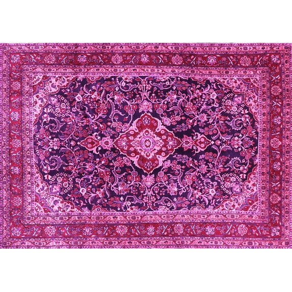 Ahgly Company Indoor Rectangle Persian Pink Traditional Area Rugs, 7' x 9'
