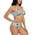 thumbnail image 2 of Daiia Puppy Women's Bikini Set Two Piece Swimsuit High Waisted Bikini Adjustable Straps Bikini Perfect for Beach, Pool, and Summer Vacation-Small, 2 of 9