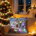 thumbnail image 5 of Xuniizn Christmas Pillow Covers 18x18 inch Xmas Decorations Soft Plush Faux Fur Wool Christmas Throw Pillow Cases Winter Holiday Decor for Sofa Living Room, 5 of 7
