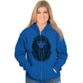 thumbnail image 4 of Ancient Egyptian Pyramid Pharaoh Unisex Fleece Graphic Zip Up Hoodie Brisco Brands 3X, 4 of 5