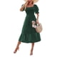 thumbnail image 4 of SAYOO Vestido largo de verano para mujer, manga corta, cuello cuadrado, sin espalda, vestido de lunares suizos SAYOO  Vida cotidiana, 4 of 6