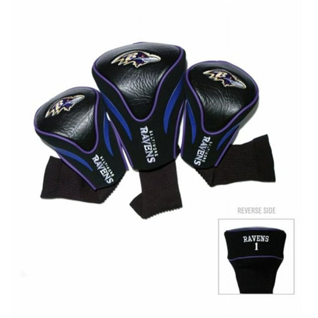 Team Golf Baltimore Ravens 3 Pack Contour Fit Headcover