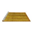 thumbnail image 2 of Ahgly Company Machine Washable Indoor Round Abstract Yellow Modern Area Rugs, 5' Round, 2 of 4