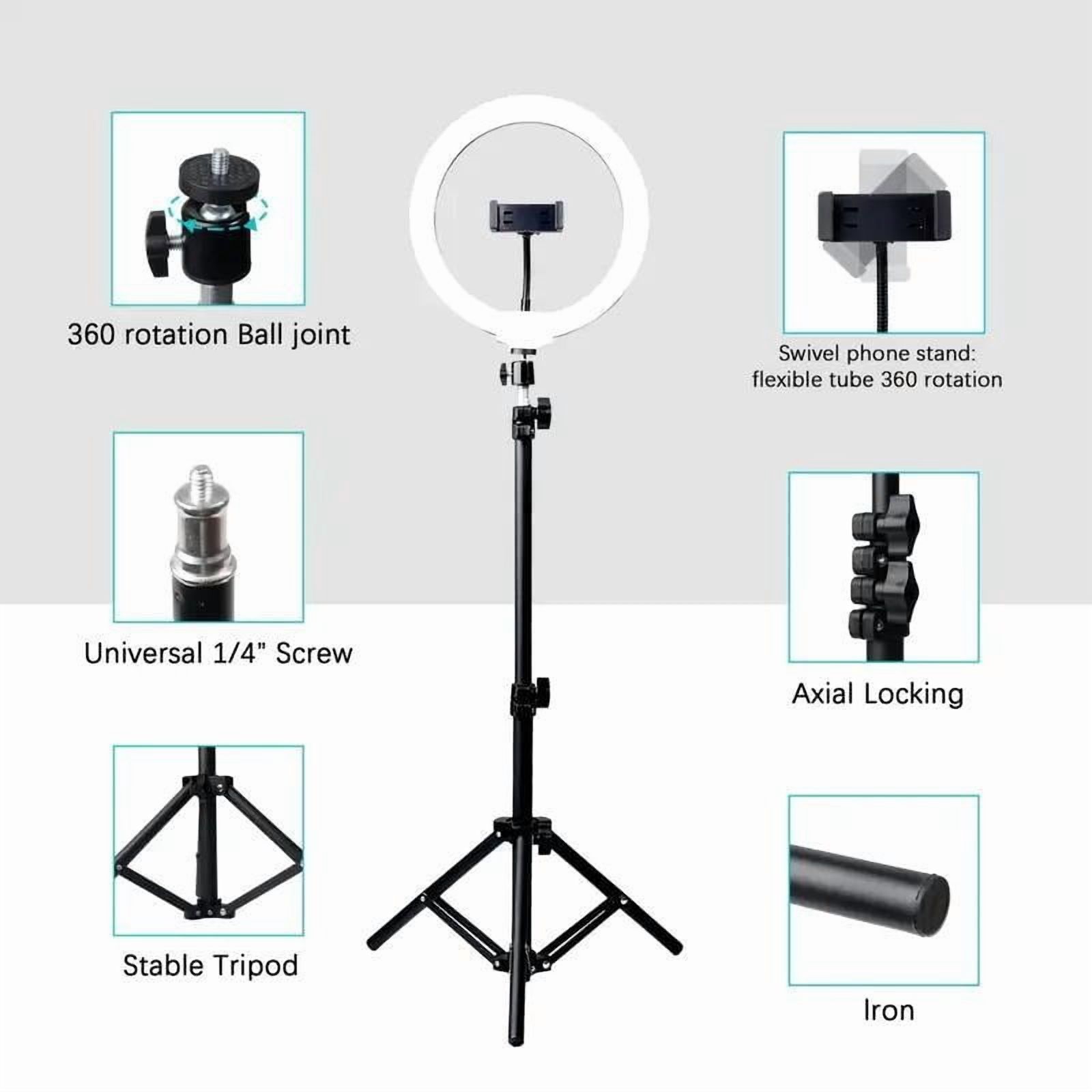 UEGOGO  12-Inch RGB Selfie Ring Light - 43.3-Inch Tripod and  Ideal for Photography Studios, Video Recording, Live Streaming, Gaming Streams, and More