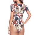thumbnail image 4 of Balery Starfish Shell Women's Short Sleevee Crew Neck Bodysuit Tops Short Sleeve Tops Basic-XX-Large, 4 of 9