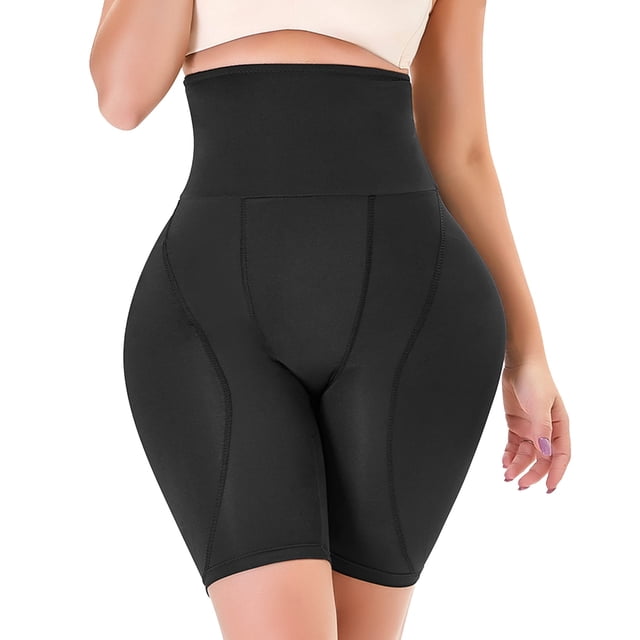 POP clOSETS Mujeres Shapewear Levantador de glúteos Body Shaper Bragas Cintura alta Cadera Acolchado Realzador Botín Levantador Control de barriga Panty Negro