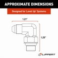 thumbnail image 4 of Lippert Components 113128 - JIC To O-Ring 900 Elbow Hydraulic Fitting, 4 of 5