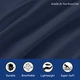 thumbnail image 6 of Flex Head King Fitted Sheet for Adjustable Bed - 34” Split from Top, 600 Thread Count Egyptian Cotton, Sateen Weave, 16” Deep Pocket for Sleep Number Bed, Soft & Breathable (Navy Blue), 6 of 8