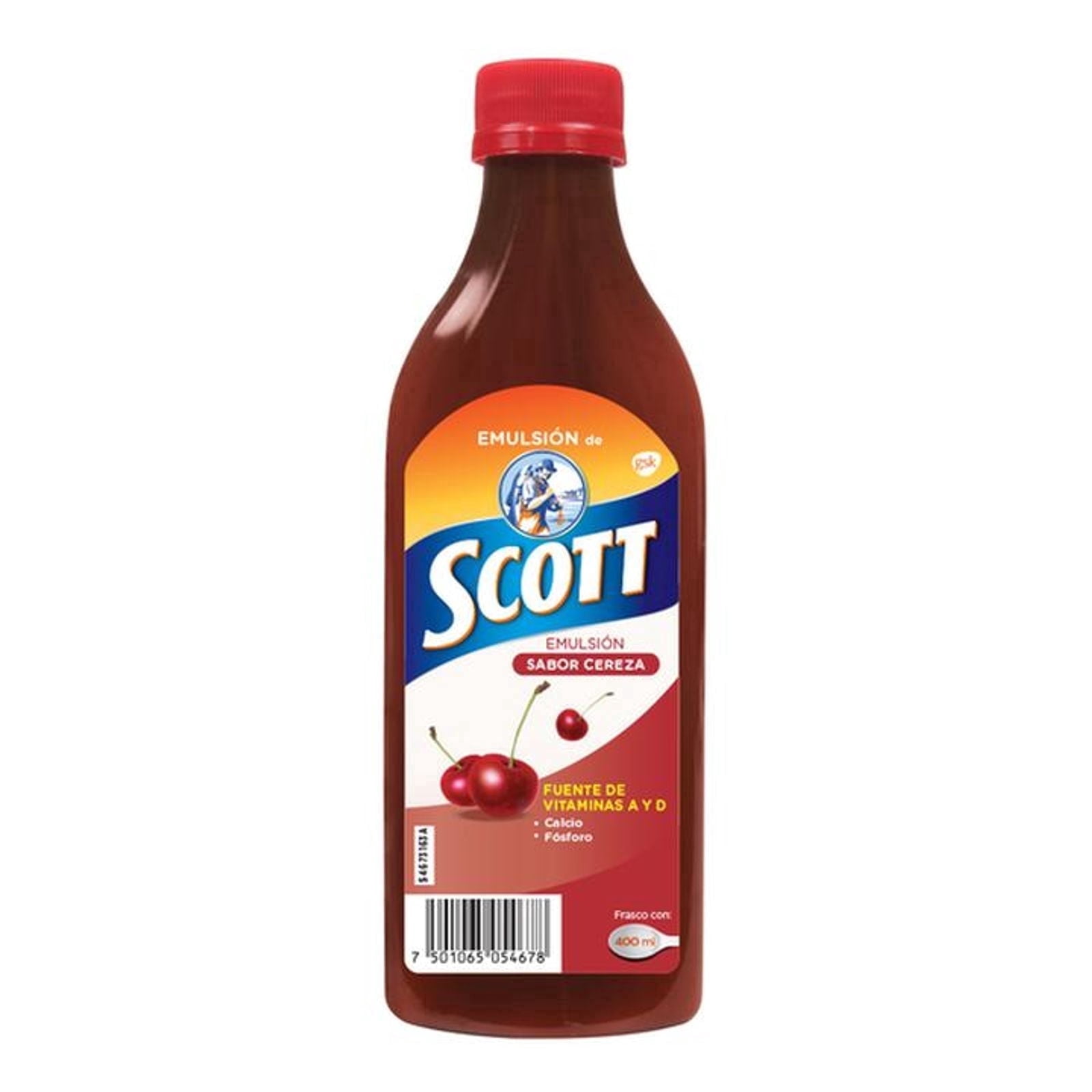 Scott Emulsion Cherry Flavor 400mL – Source of Vitamins A & D, Calcium and Phosphorus