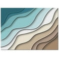 thumbnail image 2 of Area Rugs 5x7 Ft Abstract Geometric Teal Brown Gradient Waves Beach Non-Slip Washable Rug Indoor Rug Floor Mats Non Shedding Carpet for Living Room Bedroom Dining Room Home Decor, 2 of 8