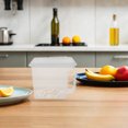 thumbnail image 4 of 2 recipientes para almacenar alimentos con tapa - Cubo transparente para cereales, harina, arroz, granos, sal y especias - Recipiente hermético de plástico para despensa de cocina, 4 of 5