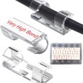 thumbnail image 1 of xianlin-40PCS Strong Adhesive Cable Clips, Large 9mm Cable Management Clips, Wire Organizer Adhesive Lightweight Cable Clips for Under Desk, Car, Computer Home (Clear), 1 of 4