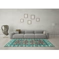 thumbnail image 3 of Ahgly Company Indoor Rectangle Oriental Light Blue Traditional Area Rugs, 7' x 9', 3 of 4
