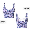 thumbnail image 6 of Rateoe Skull star crystal Print Womens' Sports Bras Scoop Neck Sports Vest- Padded U Back Seamless High Impact Support, 6 of 7
