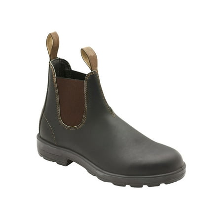 

Rockomi Womens Mens Ankle Booties Lug Sole Work Boot Elastic Chelsea Boots Unisex Lightweight Comfort Shoes Waterproof Casual Short Bootie Black Brown 8.5