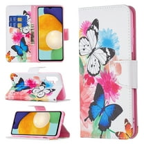 Feishell for Samsung Galaxy A14 5G (6.6 inch) Case,Fashion Painted Pattern PU Leather Shockproof Magnetic Clasp Flip Cover with Card Slots Kickstand Wallet Phone Case,C-Butterfly