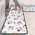 thumbnail image 2 of Kitchen Rugs Sets Of 2,Light Blue Cow Coffee Pattern Anti Fatigue Kitchen Mat Rugs Non Slip Washable,Decorative Kitchen Floor Mats for Kitchen,Sink,Laundry,17"x47"+17"x47", 2 of 5
