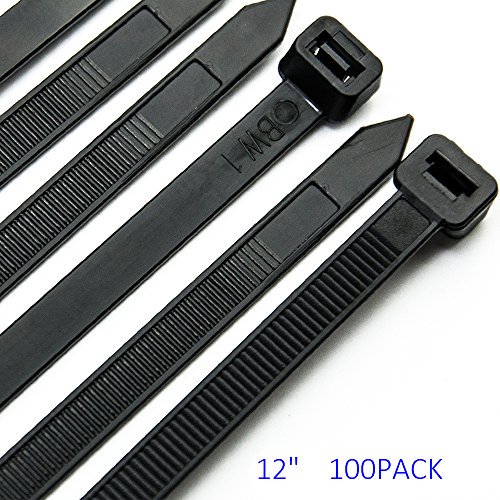 Cable Zip Ties Heavy Duty 12 Inch, Ultra Strong Plastic Wire Ties with