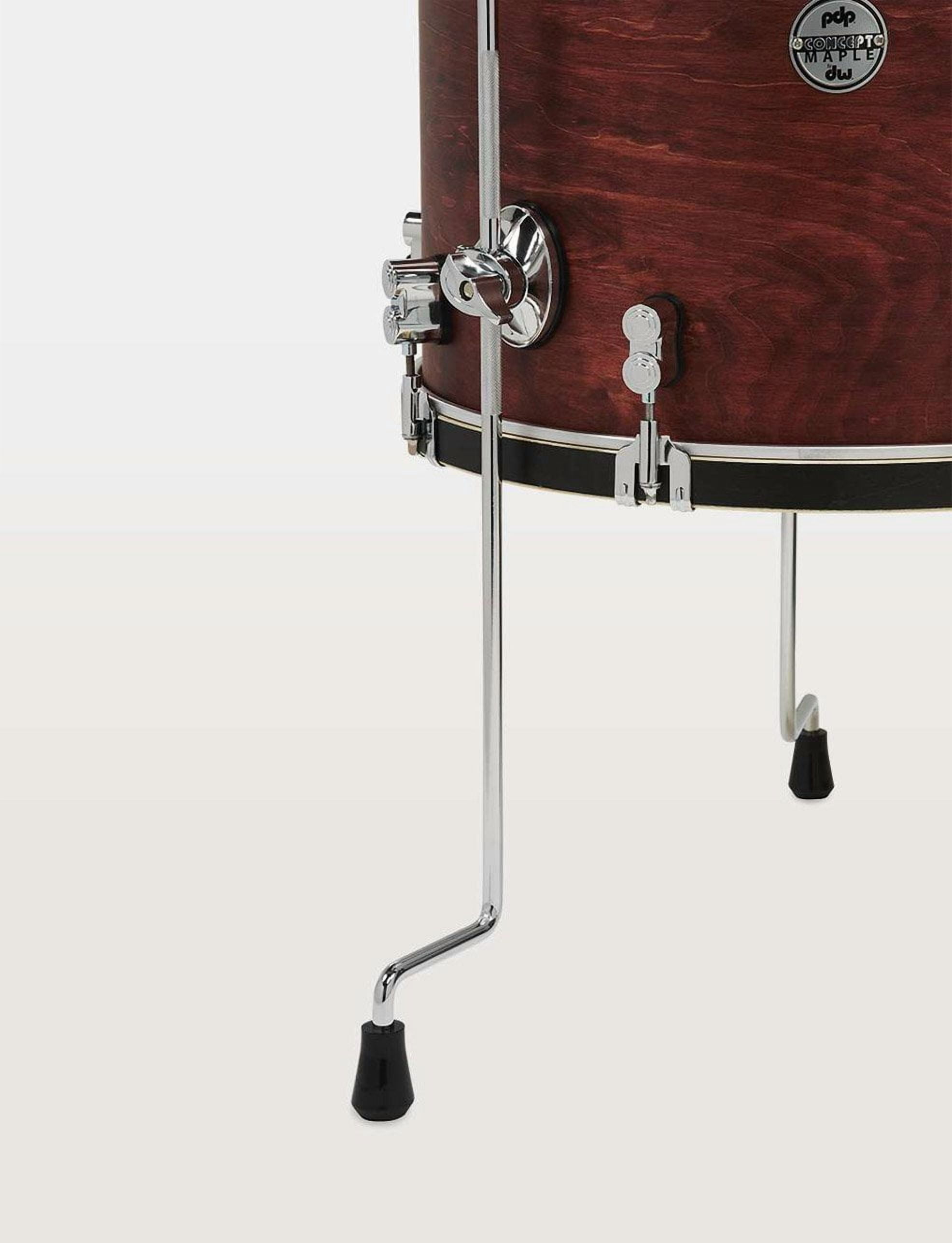 PDP Concept Classic Series 3-Piece Maple Shell Pack, Ox Blood with Ebony Hoops and Chrome Hardware; 9x13, 16x16, 14x24