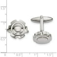 thumbnail image 2 of Stainless Steel Polished Cufflinks (24.61 X 19) Made In China src377, 2 of 5