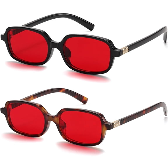 Blue Light Blocking Glasses for Woman Men Blue light Blocker Eyewear Trendy Rectangle Small Eyeglasses, 2pack