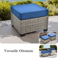 thumbnail image 5 of Ovios 9 Pieces Outdoor Patio Furniture with Gas Propane Fire Pit Table All-Weather Rattan Wicker Conversation Set with Swivel Rocking Chair & Ottoman for Backyard, 5 of 11