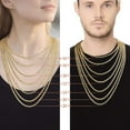 thumbnail image 5 of 18K Real Gold Plated Necklace, 4mm Cuban Link Chain Necklace for Men Women 18-26 Inch, 5 of 8