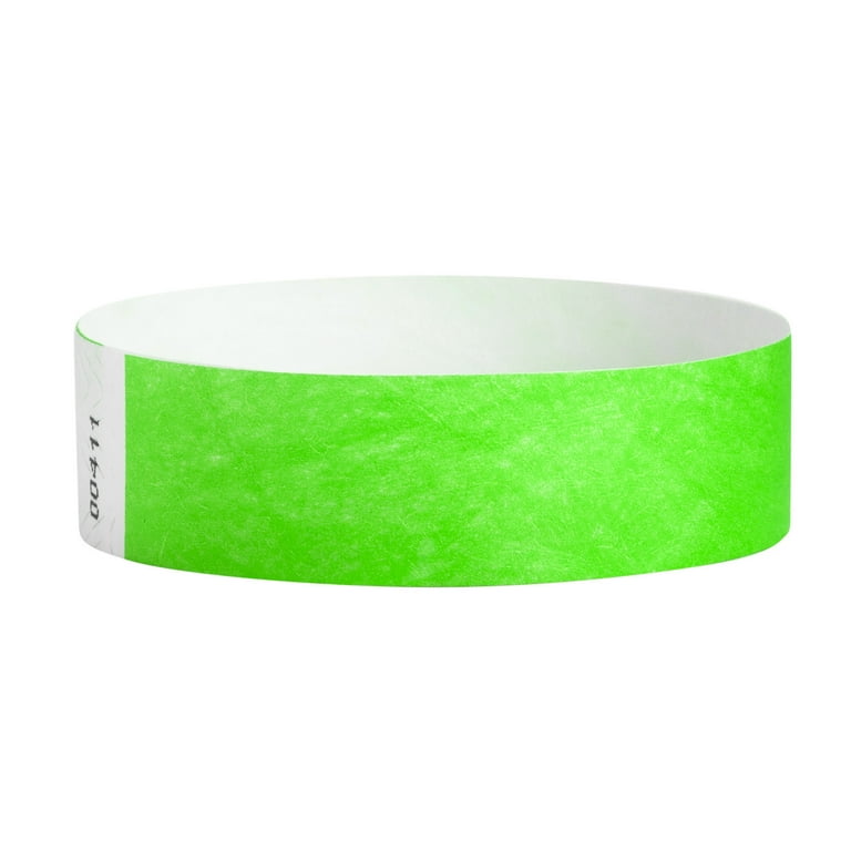 Wristco Comfortable Unisex Paper Event Wristbands, Neon Wristco Comfortable Unisex Paper Event Wristbands, Neon