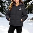 thumbnail image 3 of Iyufng Children's Fleece Lined Hooded Puffer Jackets Cute Bear Print Zip Up Warm Winter Coat with Side Pockets, 3 of 9