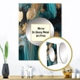 thumbnail image 3 of Designart "Mysterious Marble Green and Gold I" Abstract Marble Mirror Wall Decor - Modern Green Abstract Mirror Wall Art For Entryway - 32" x 24" Inch, 3 of 5