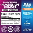 thumbnail image 3 of Magnesium Powder Supplement - Magnesium Citrate Powder Drink Mix Unflavored - Mag Citrate & Aquamin Supplements for Bone, Heart & Muscle Support, Sugar Free, Gluten Free, Vegan - 60 Servings, 3 of 10