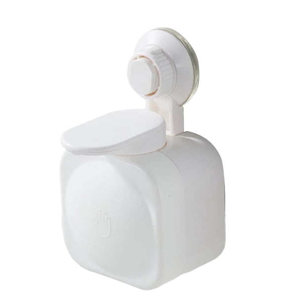 Dispensador de jabón - Diseño de ventosa, no requiere perforación Dispensador de jabón impermeable montado en la pared Dispensador de jabón de espuma sin contacto de plástico Dispensador