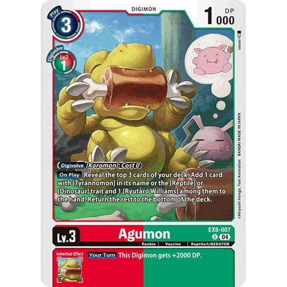 Digimon Chain of Liberation Uncommon Agumon - EX8-007 EX8-007