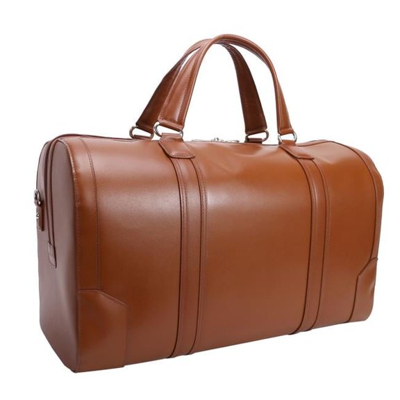20 in. Kinzie Carry-All Leather Duffel, Brown