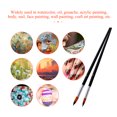 thumbnail image 4 of Tignapoo 9-Piece Nylon Hair Paint Brush Set with Glossy Black Handles – Includes Round, Flat, Filbert, and Angular Tips for Versatile Painting Techniques, 4 of 6