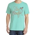 thumbnail image 2 of Wild Bobby,Stay Beautiful Positivity Quote Saying, Streetwear, Garment-Dyed Washed Look Short Sleeve T-Shirt, Mint, X-Large, 2 of 3