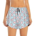 thumbnail image 2 of Goofa Cute Rabbit Printed Women 2 in 1 Running Shorts,Quick Dry Athletic Workout Shorts,High Waisted Athletic Shorts with Liner Pockets-Small, 2 of 9