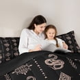 thumbnail image 5 of Feelyou Vintage Damask Aztec Twin Comforter Sets, Black Gold Boho Snake Bedding Set, 2pcs, 5 of 8