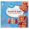 Great Value Almond Sweet & Salty Chewy Granola Bars, 1.2 oz, 6 Count