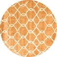 thumbnail image 1 of Ahgly Company Indoor Round Trellis Orange Modern Area Rugs, 7' Round, 1 of 1