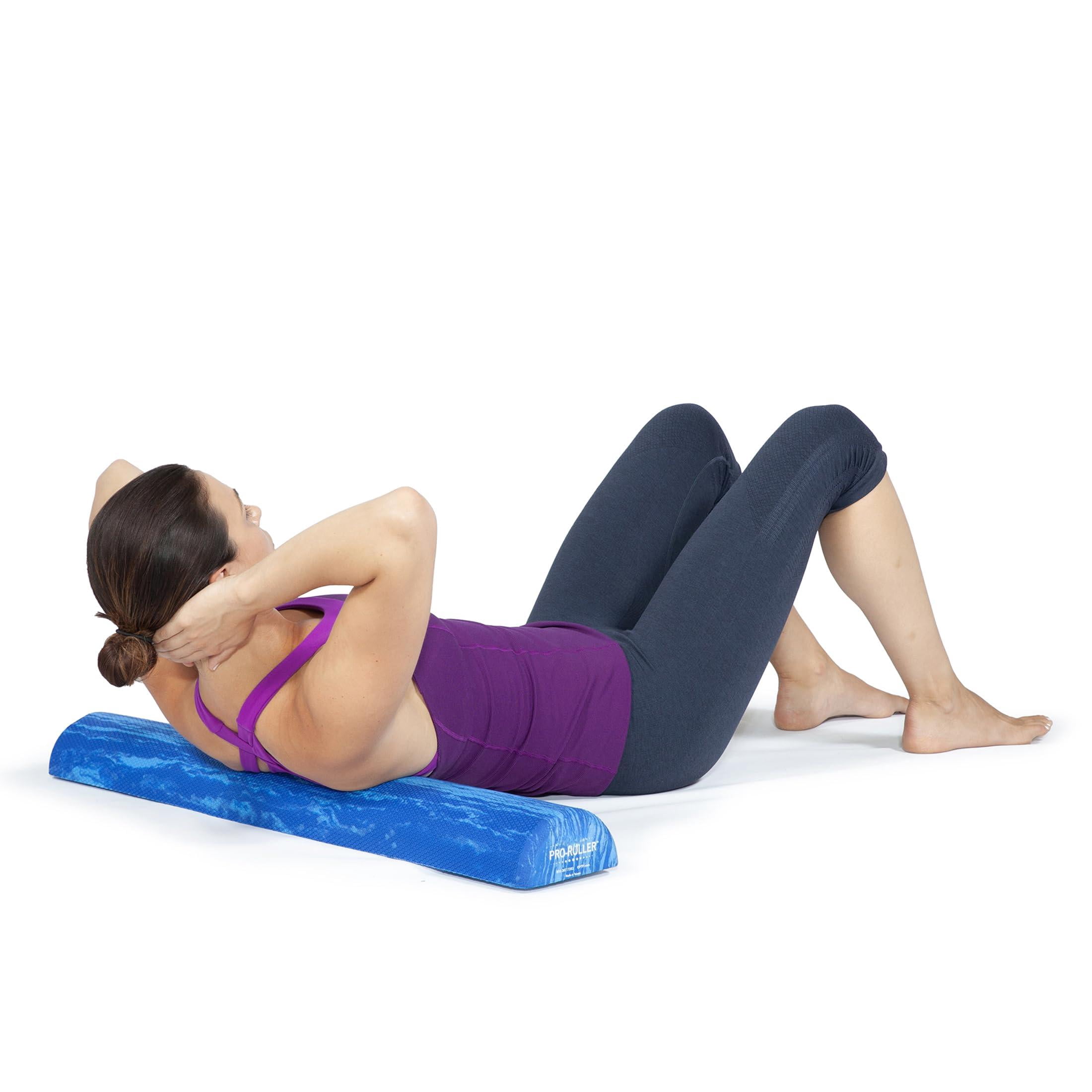 Pro-roller Soft Density Foam Roller - Low For Physical  Pilates Yoga Roll Exercises And Blue 36" X 6" 3" Half-round