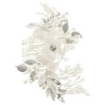 thumbnail image 2 of Wedding Flower Hair Comb Bride Headpiece Pear Hair Accessories Hair Comb, 2 of 9