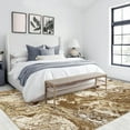 thumbnail image 3 of Twister.CK 8' x 10' Washable Rugs, Modern Marble Print Area Rug, Low Pile Stain-Resistant Carpet, for Living Room Home Office, Brown, 3 of 7