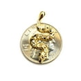 thumbnail image 4 of 14k yellow gold Rattle snake reptile Pendant charm diamond cut fine jewelry 1.7g, 4 of 12